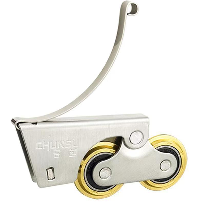 Stainless steel wheels for universal wardrobes, bathrooms and toilets, sliding door wheels, sliding door lower wheels, copper wheels Item Picture