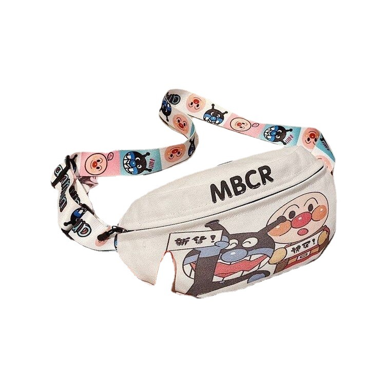 2024 New canvas bag for girls, Korean fashion trend Bread Superhero, cute waist bag, Instagram simple bag for girls Item Picture