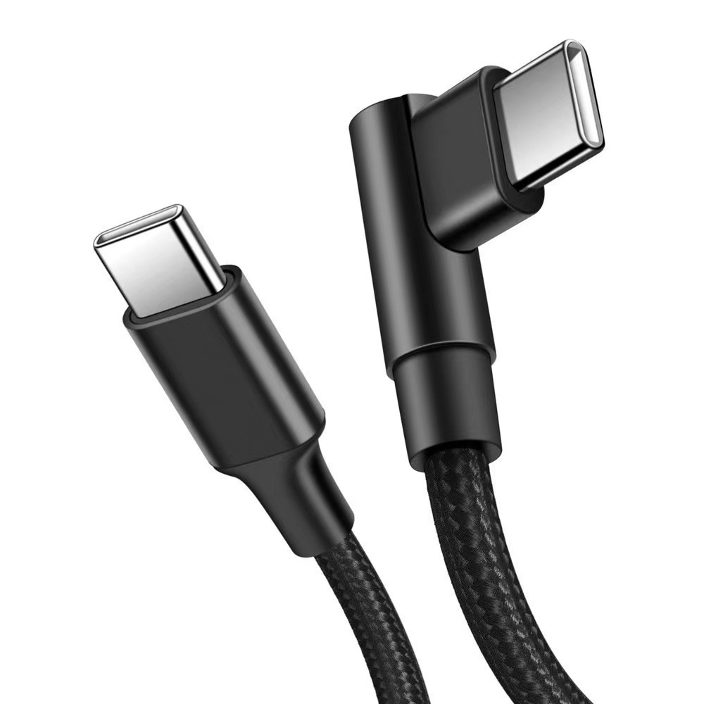 Double-elbow single-elbow male-to-male C-TO-C double-head Type-C nylon braided PD fast charging data cable 60W3A Application Scenario