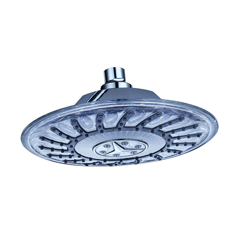 8-inch round shower head 8030-A3 with LED top spray temperature control, three-color temperature sensing and color-changing/seven-color self-color-changing light emission Item Picture