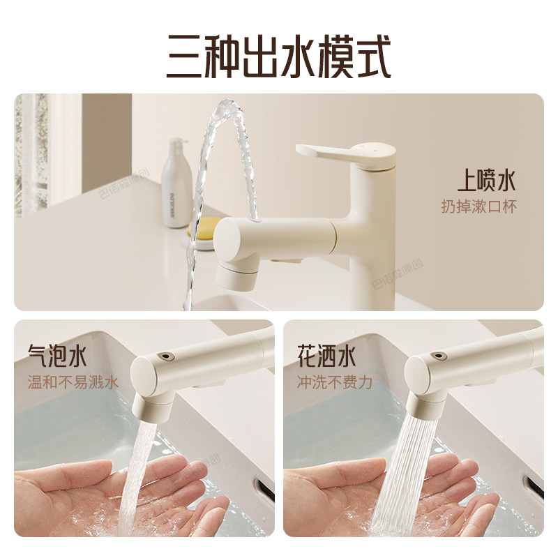 Pull-out faucet, washbasin, basin faucet, all-copper hot and cold universal faucet manufacturer wholesale Application Scenario
