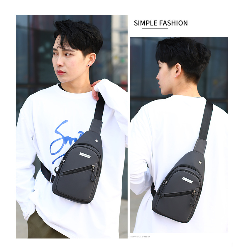 Casual men's chest bag, fashionable single-shoulder sports crossbody bag, multi-functional trendy bag, crossbody backpack, small bag, messenger bag, men's bag Application Scenario