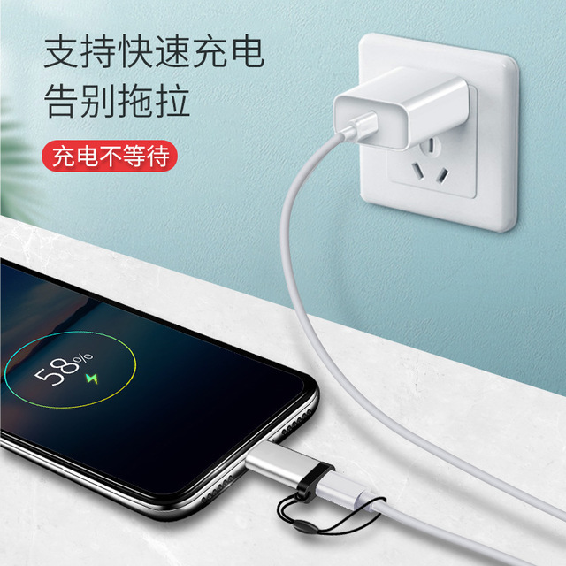 Factory wholesale Type-c to Micro adapter with deduction, Android Type-C mobile phone adapter, aluminum alloy details Picture