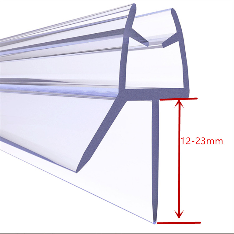 Cross-border Amazon bestseller Jin Shenghua bathroom glass door double soft edge water barrier strip under the door waterproof sealing rubber strip Specification drawing