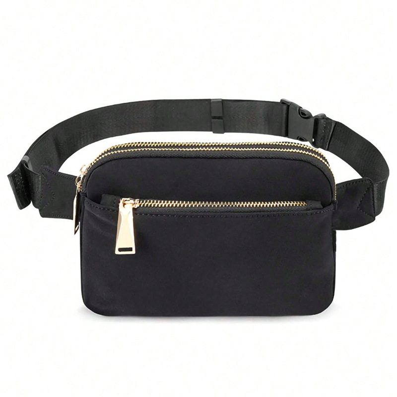 Ins-style lulu waist bag, outdoor casual solid color sports running chest bag, crossbody three-pull waist bag Application Scenario
