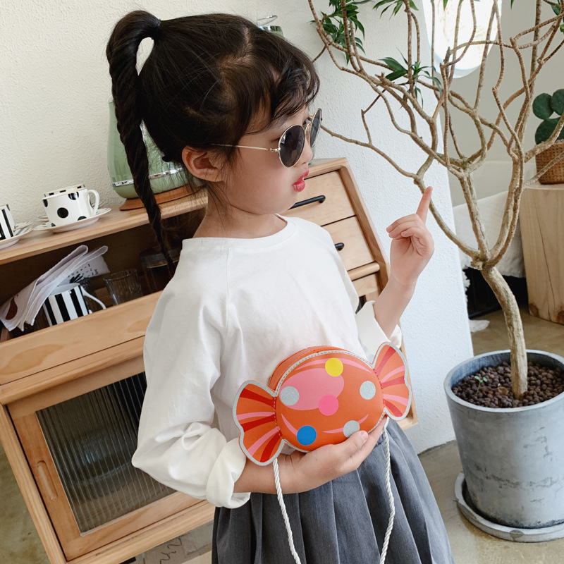 Children's Bag 2020 Summer New single-shoulder bag, cute candy mini crossbody bag, trendy boys' and girls' Korean cartoon bag Specification drawing