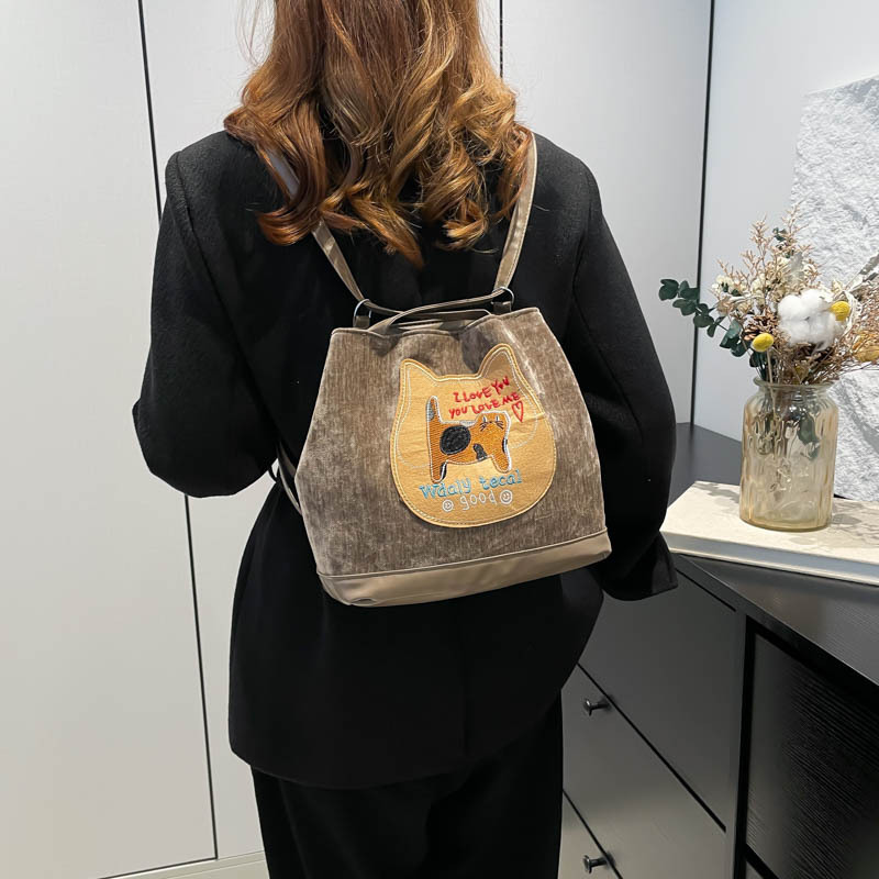 Winter commuter Cute Cookie Cat backpack 2024 New school-style tote bag, hand-held shoulder and underarm bag details Picture