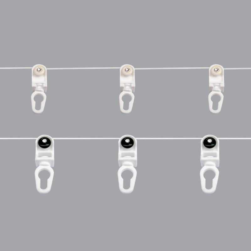 Serpentine curtain bead series curtain track accessories Pulley nano silent fixed-distance button bead serpentine curtain Application Scenario