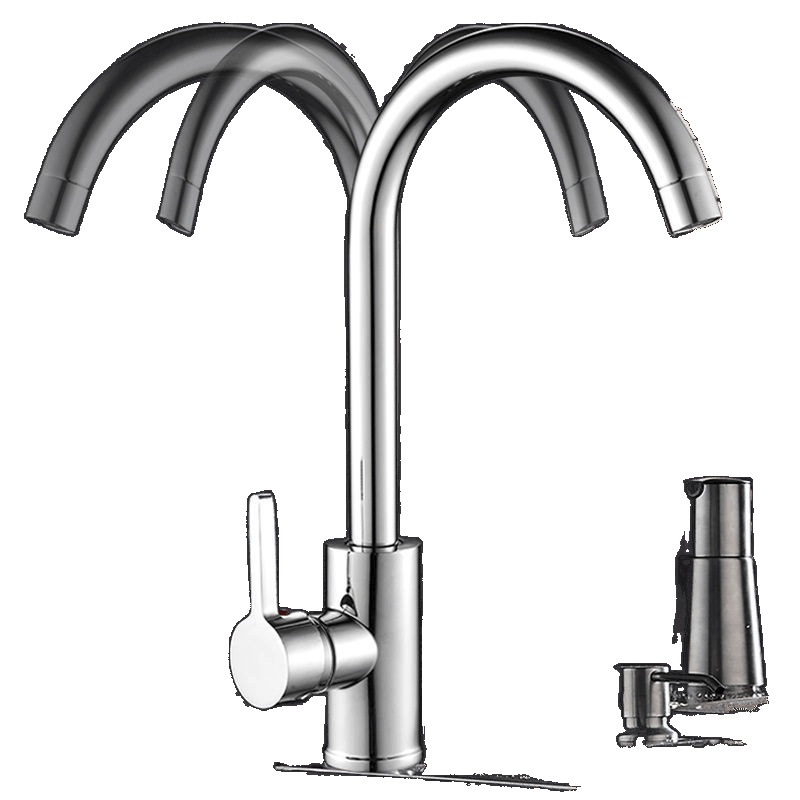 Kitchen cold and hot sink, sink, all-copper single-cooling stainless steel household cold water faucet Item Picture
