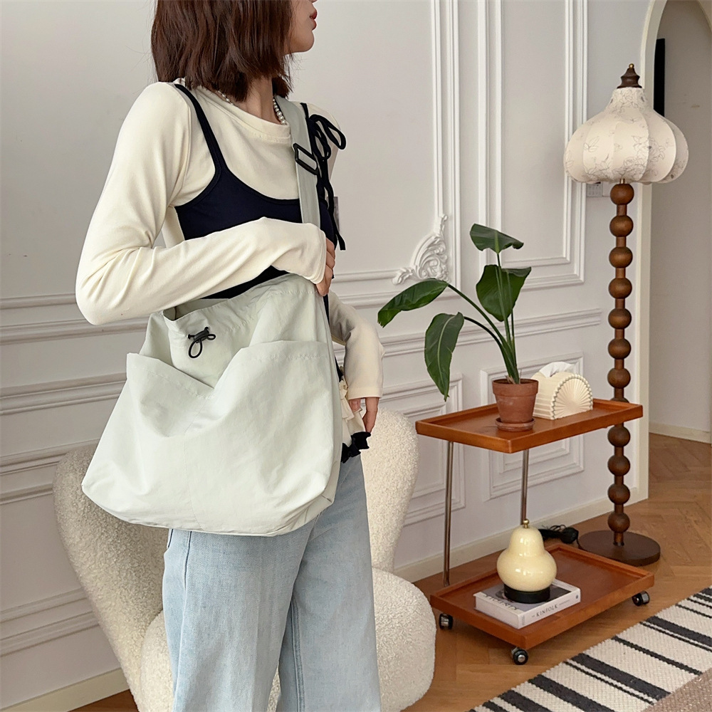 53101 Large-capacity canvas bag for women, new summer casual and lightweight single-shoulder bag for work and commuting, crossbody Specification drawing