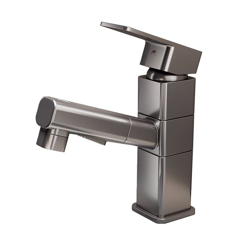 All-copper pull-out faucet, bathroom washbasin, washbasin faucet, washbasin, black washbasin faucet wholesale Item Picture
