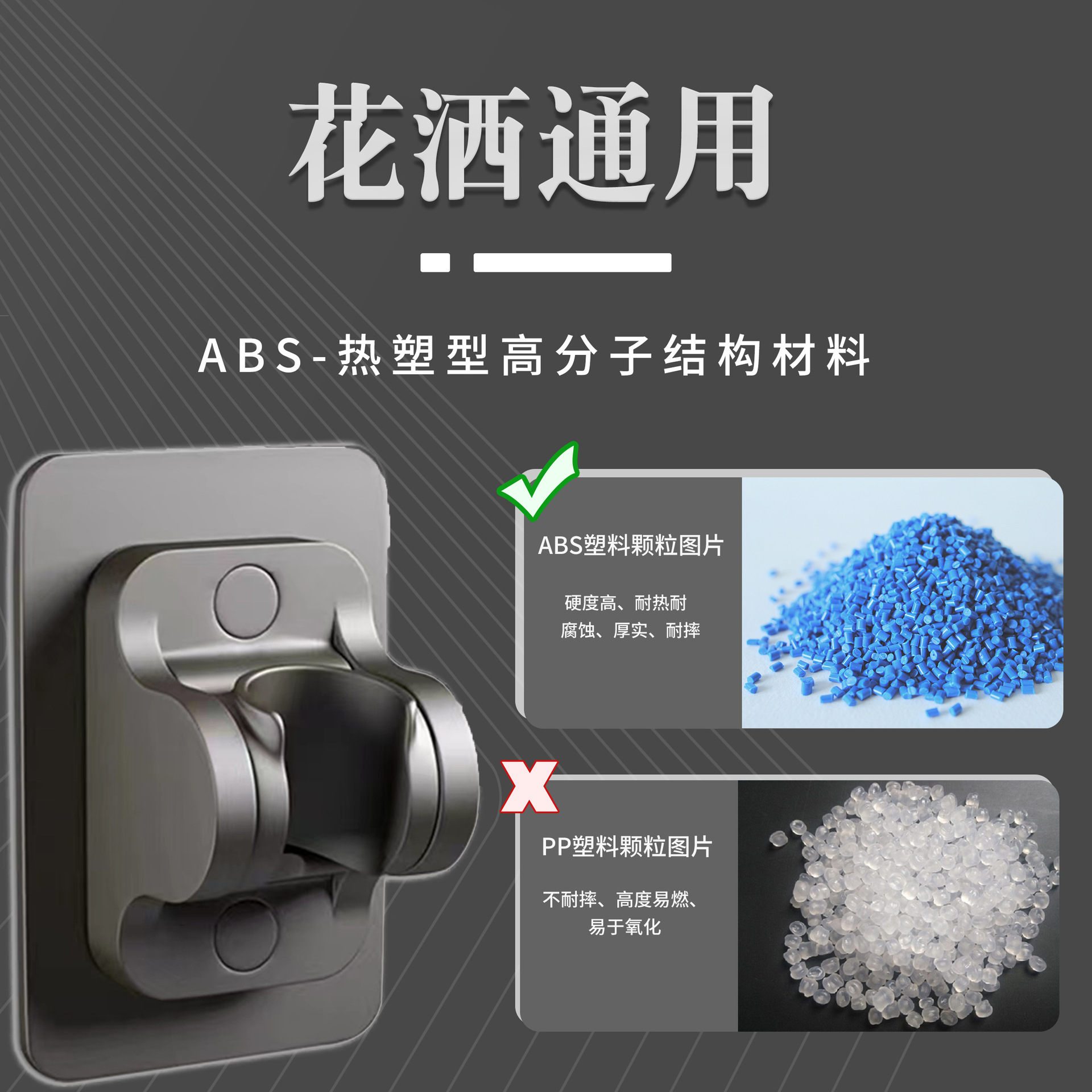 Non-perforated showerhead stand, showerhead base, spray gun, shower head stand, non-perforated showerhead fixed showerhead seat details Picture