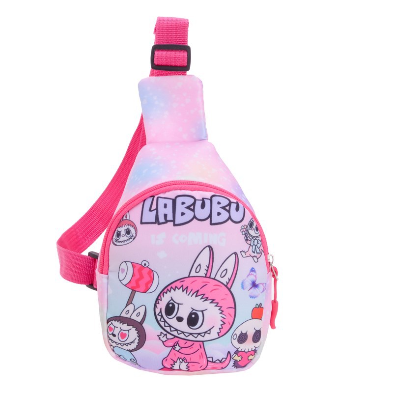 The new Labubu children's chest bag, a cute cartoon coin bag for boys and girls, is a casual and lightweight single-shoulder crossbody bag for outdoor use Application Scenario