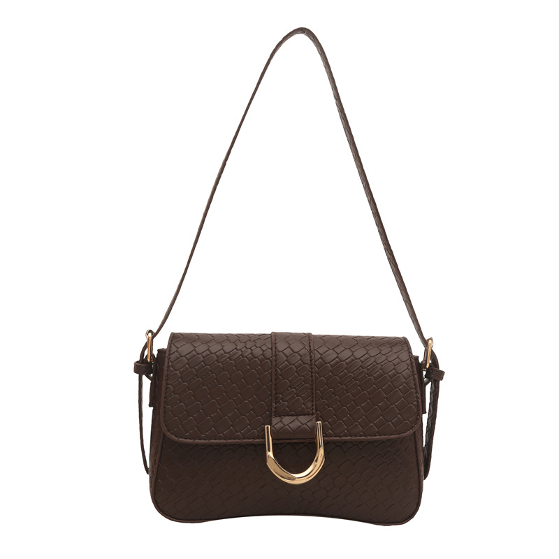 High-end quality women's bag, baguette underarm bag, new fashion 2025, single-shoulder versatile, retro crossbody bag, small square bag Item Picture