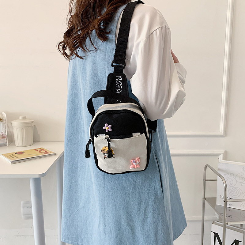 2022 new style of popular women's bag, Korean style sweet color contrast single-shoulder crossbody bag, export one-piece consignment Specification drawing