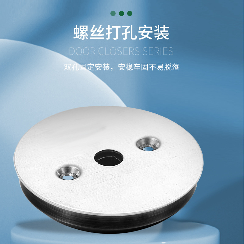 Stainless steel invisible door without drilling, round handle lock, TV background wall hidden door, sliding concealed door, pull ring with lock Application Scenario