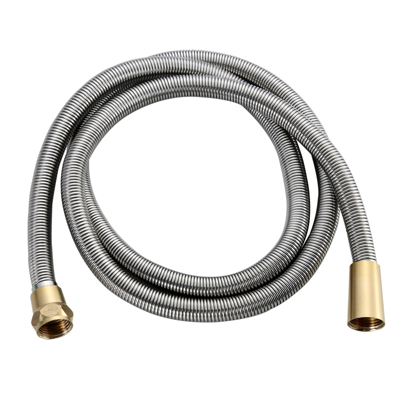 Stainless steel bath pipe 1.5-2 meters, shower hose, showerhead, high-pressure pipe, copper cap, stainless steel electroplated double-buckle hose Application Scenario