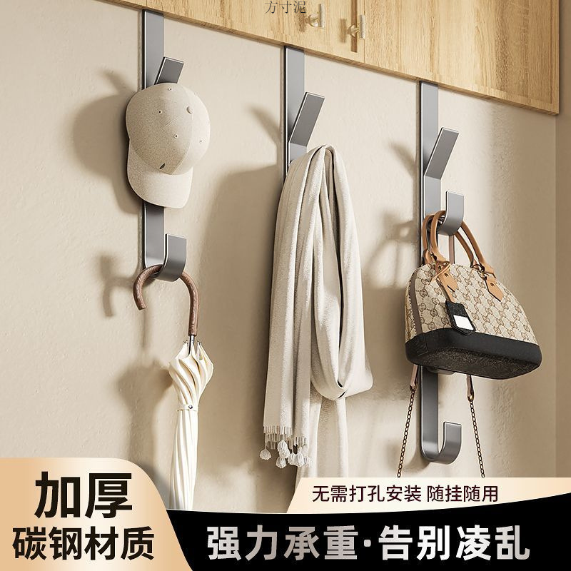 The vertical row of metal clothes hooks at the back of the non-perforated door, the hanging bags on the door, and the storage items are available for wholesale from Fayuan Factory Specification drawing