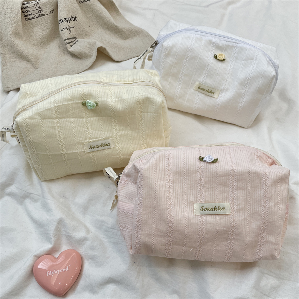 54181 New Rose Cosmetic Bag, large-capacity skin care product storage bag, travel toiletries cosmetic bag details Picture