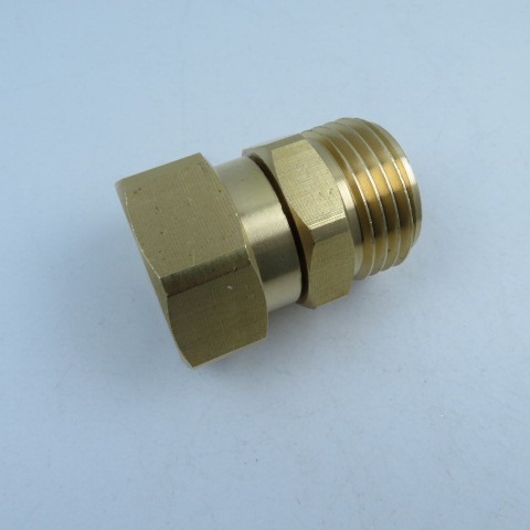 Garden hose rotating adapter Solid brass hose connector adapter, 3/4 GHT full figure
