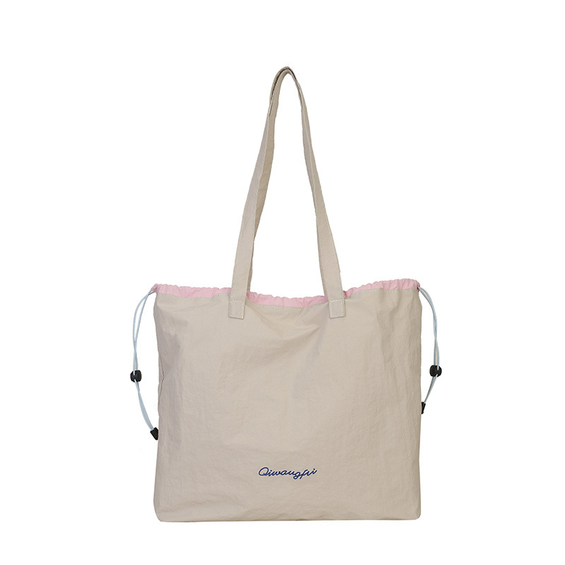 Casual and simple canvas bag for women, Spring 2025, large-capacity Korean tote bag, fashionable and trendy single-shoulder bag Item Picture