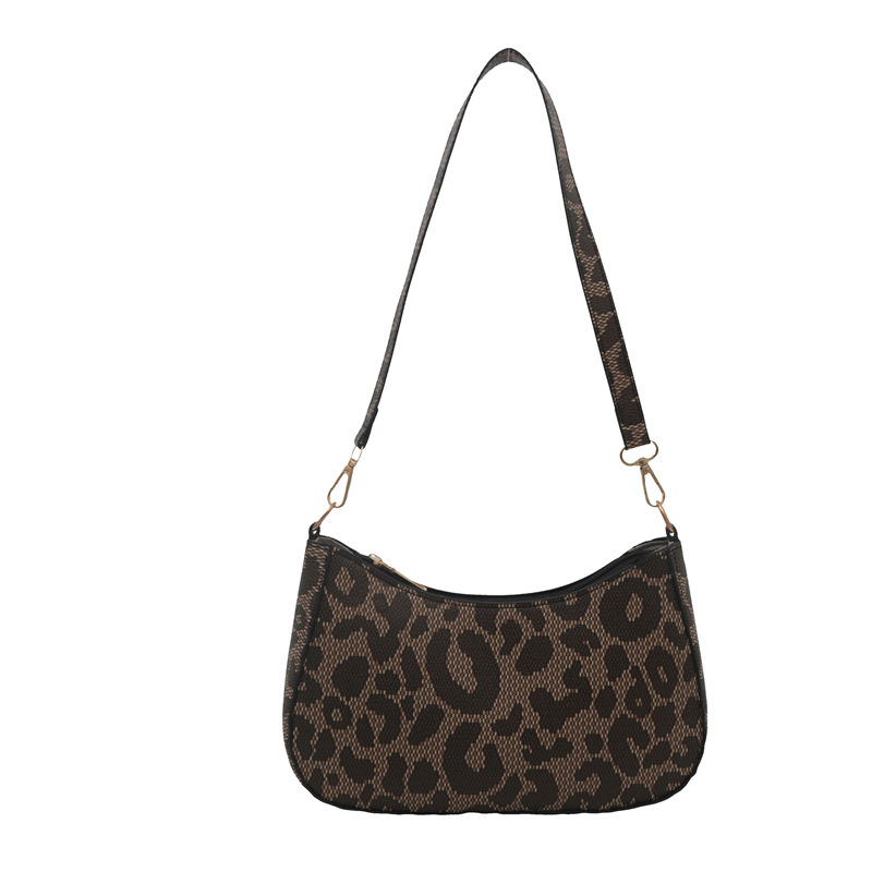 2024 New trendy winter minimalist leopard print single-shoulder underarm bag, fashionable crossbody small bag, casual printed women's bag Item Picture