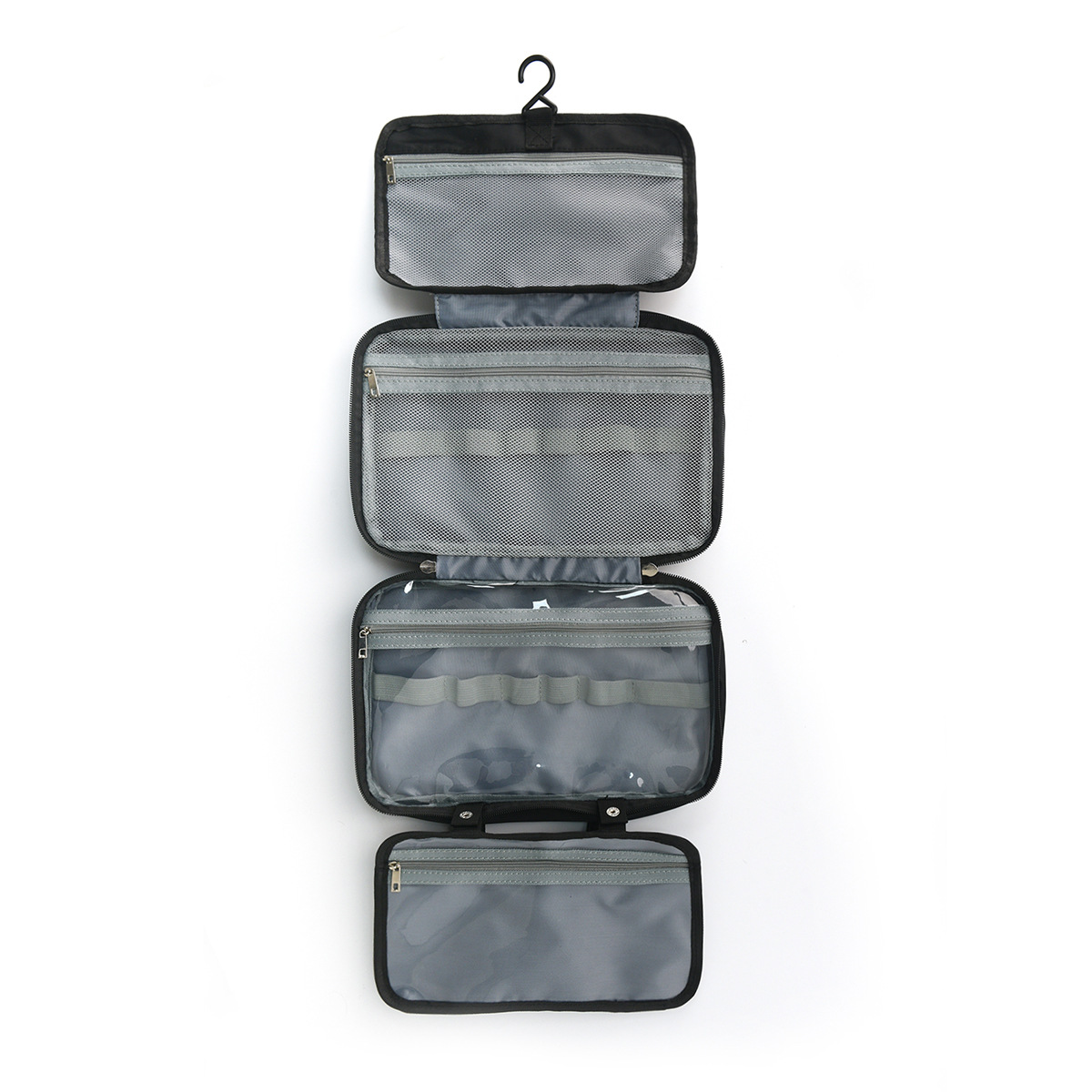 Amazon cross-border 40% off dry and wet separation toiletry bag, hanging one-piece storage, portable toiletry and cosmetics bag Specification drawing