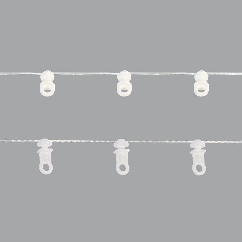 Serpentine curtain bead series curtain track accessories Pulley nano silent fixed-distance button bead serpentine curtain details Picture