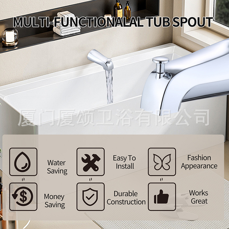 Amazon bathroom concealed bathtub faucet pull-down water outlet set for export to the United States and Australia bathroom accessories Application Scenario