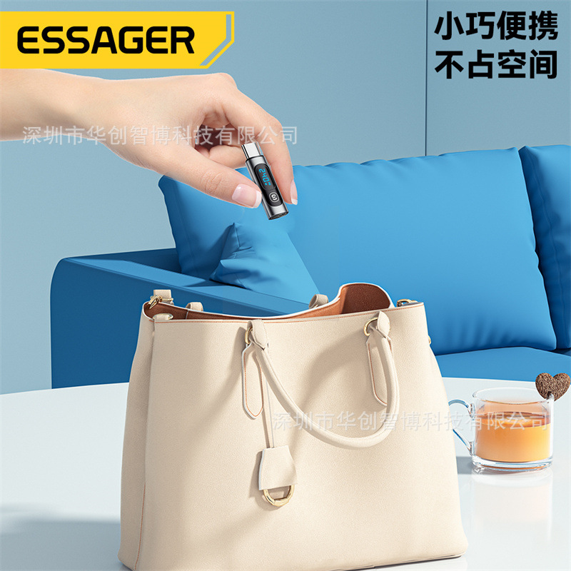 ESSAGER Tanxian Series 240W digital display adapter type-c public to type-c female fast charging OTG adapter Application Scenario