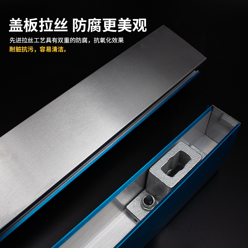 6.5 High thickened aluminum core door clamp, 4mm thick aluminum alloy long door clamp, frameless glass door upper clamp, lower clamp, ground lock clamp Specification drawing