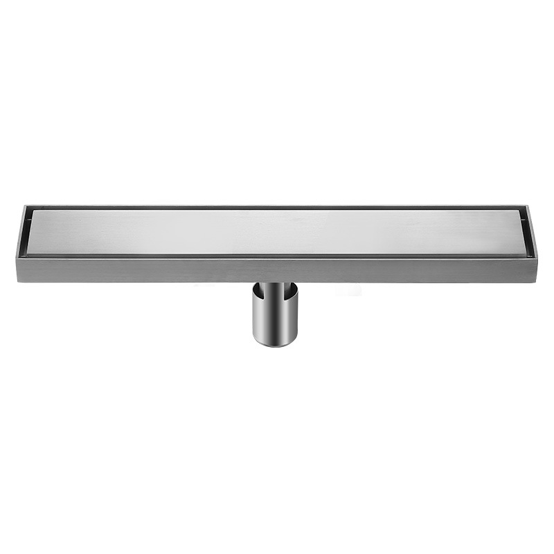 Black thickened 304 stainless steel invisible floor drain in the bathroom, long anti-odor floor drain in the shower room Item Picture