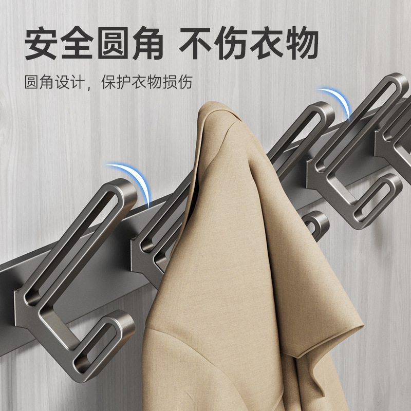 Wall-mounted clothes hanger, wall-mounted protective garment, no need for drilling, garment hook, hook at the back of the door, entrance, foyer, wardrobe, adhesive strong hook Application Scenario