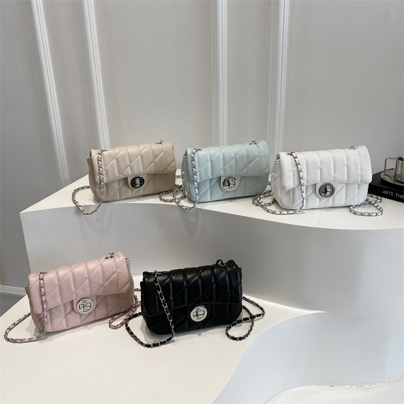 Xiu Xian 2025 Fashion New Style, popular simple solid color casual chain, elegant crossbody single-shoulder small square bag for women Application Scenario