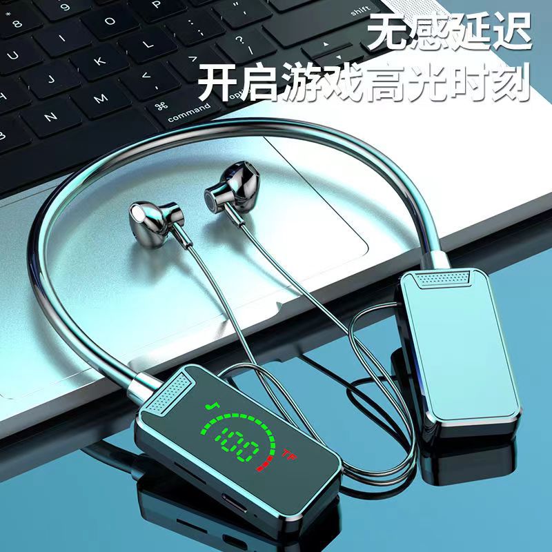 New neckband Bluetooth headphones for sports karaoke, long battery life, large digital display card insertion, cross-border e-commerce bestseller distribution Application Scenario