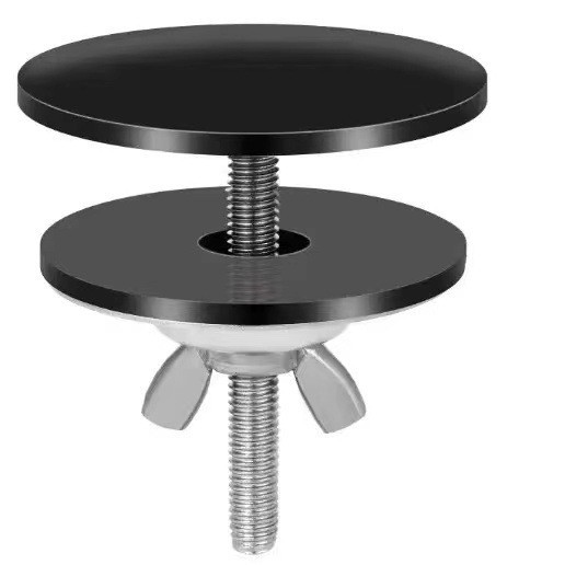 Black and gold kitchen sink hole cover for Amazon US site, washbasin hole sealing plug, polished zinc alloy full figure