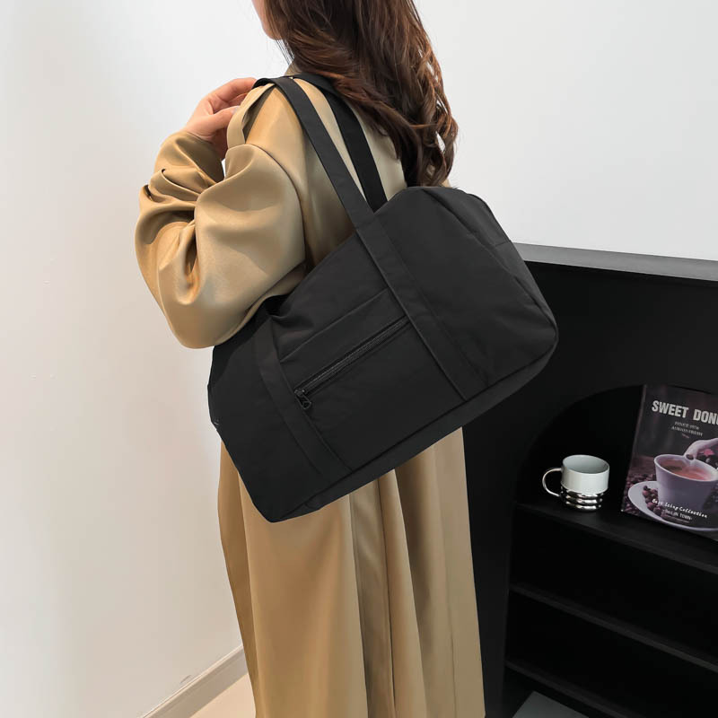 Nylon women's bag 2024 Winter new single-shoulder bag, cross-border trend, casual large-capacity women's hand-carry commuting large bag Specification drawing