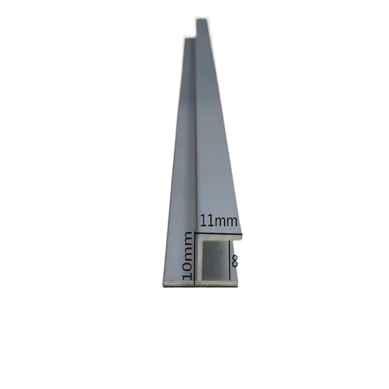 Aluminum alloy H-shaped glass edge card slot 8, 10, 12, 16, 18, 20, 50h card slot strip door stop DIY Leide plant Item Picture