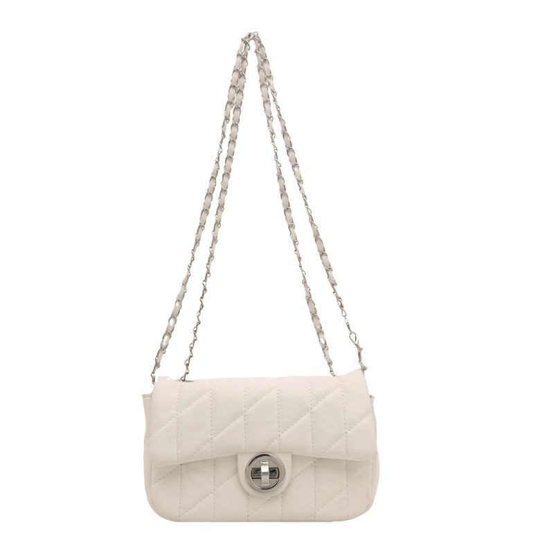 Xiu Xian 2025 Fashion New Style, popular simple solid color casual chain, elegant crossbody single-shoulder small square bag for women Item Picture