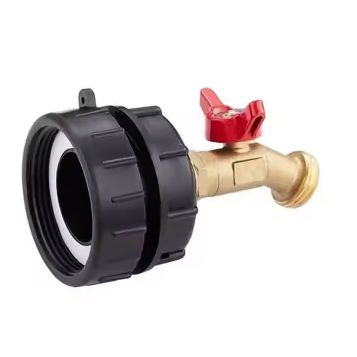 Cross-border American standard 2-inch coarse thread 2.44-inch fine thread brass garden hose valve faucet water tank adapter Item Picture