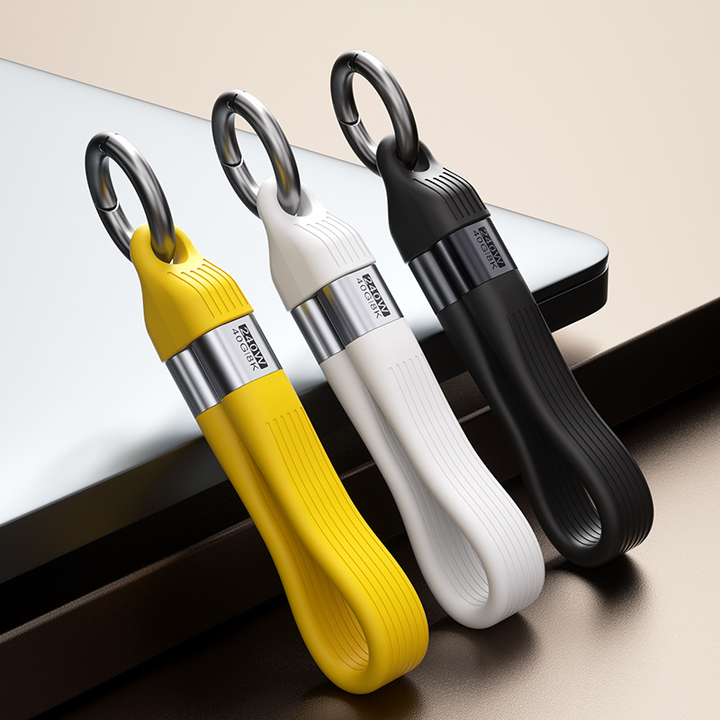 4K8K video cable, 40GB flexible flat cable, USB4.0 high-speed transmission, Type-C 3.2 keychain short cable engineering test details Picture