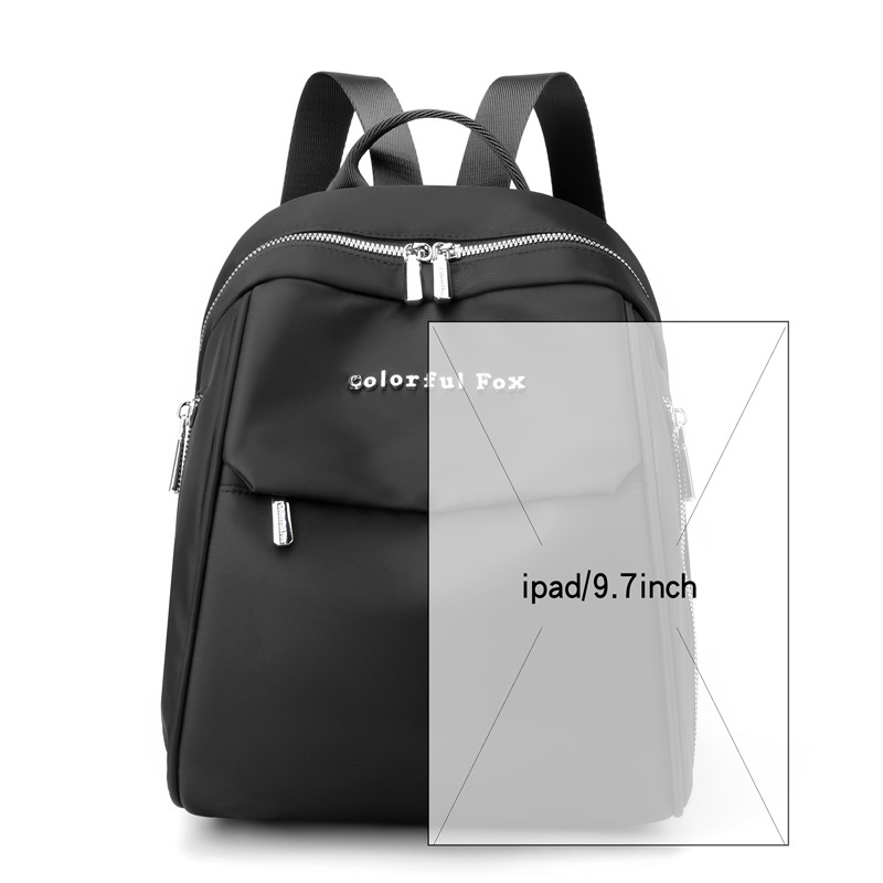 Colorful Fox2025 New Korean-style trendy backpack for women, large-capacity water-resistant student schoolbag Item Picture