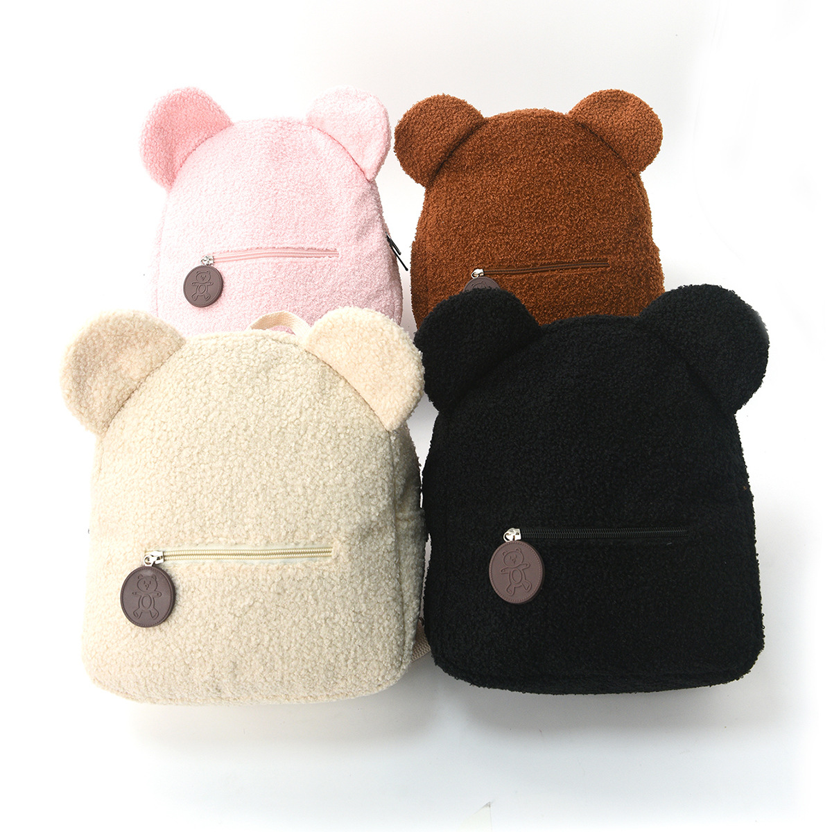 The 2025 new style of popular, fashionable and casual plush backpack for foreign trade is a cartoon children's backpack with ears and little bear details Picture