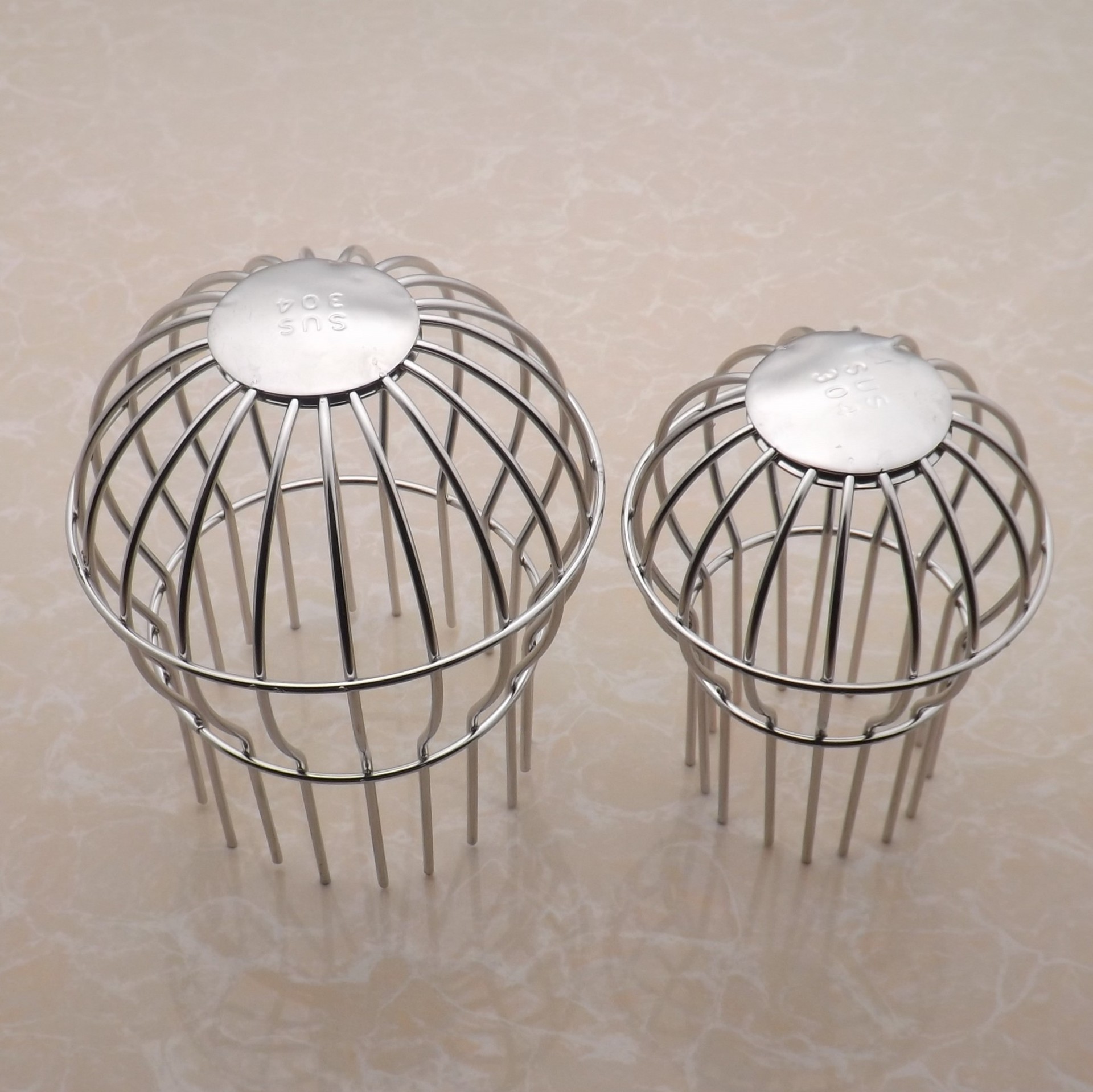 Spherical floor drain, stainless steel floor drain cover, rooftop, balcony, roof floor drain, anti-clogging, anti-blocking, anti-leaf, network cable cover floor drain details Picture