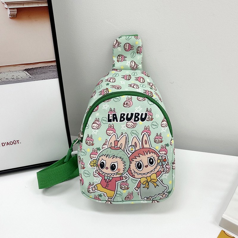 New children's chest bag, cute cartoon casual crossbody bag for boys and girls, coin purse, simple single-shoulder backpack for babies details Picture