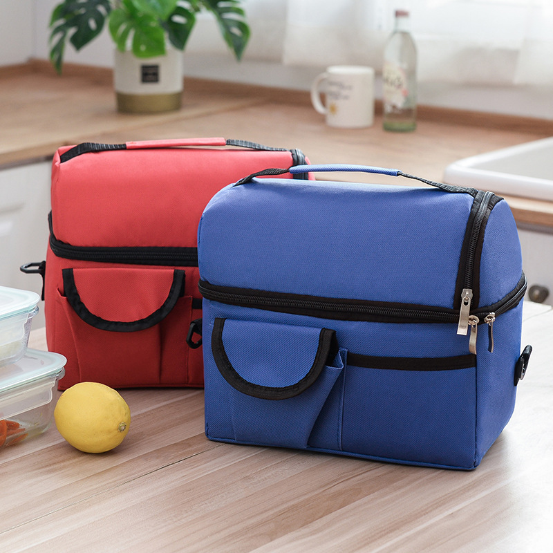 Large ice pack, double-layer insulated bag, breast milk preservation, mommy bag, food insulated bento bag details Picture