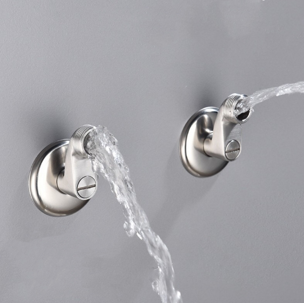 304 stainless steel variable diameter curved foot Taiwan curved foot shower head, bathtub, kitchen double faucet accessories manufacturer details Picture