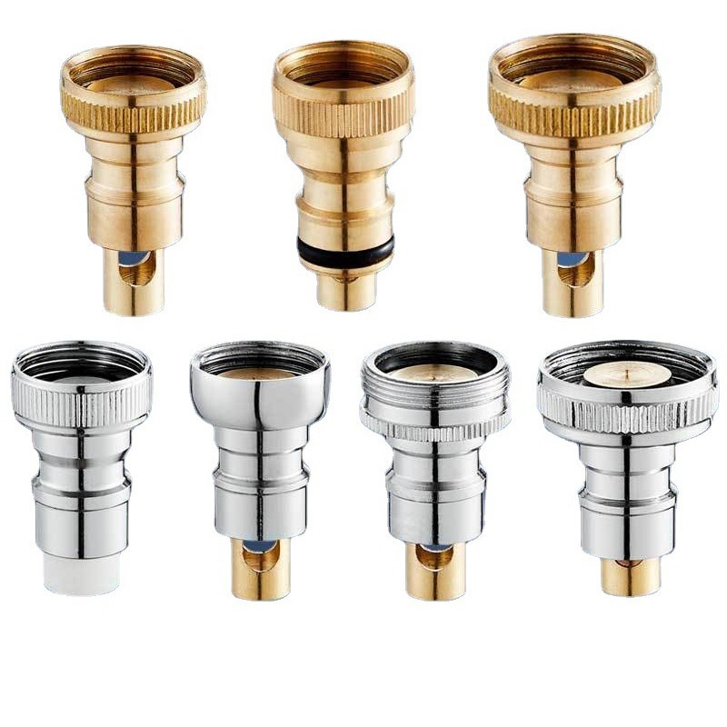 Washing machine faucet anti-drop automatic water stop nozzle, all-copper water stop valve, self-stop valve buckle, one-piece consignment, durable Item Picture
