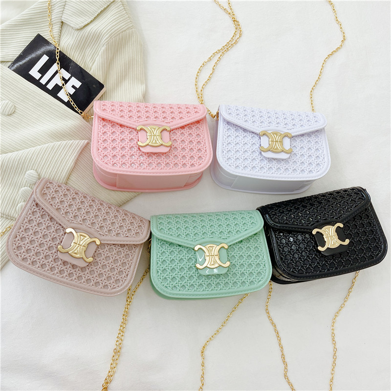 Summer foreign trade live-streaming bestseller Women's bag 2025 New PVC woven pattern jelly bag simple single-shoulder crossbody small bag full figure