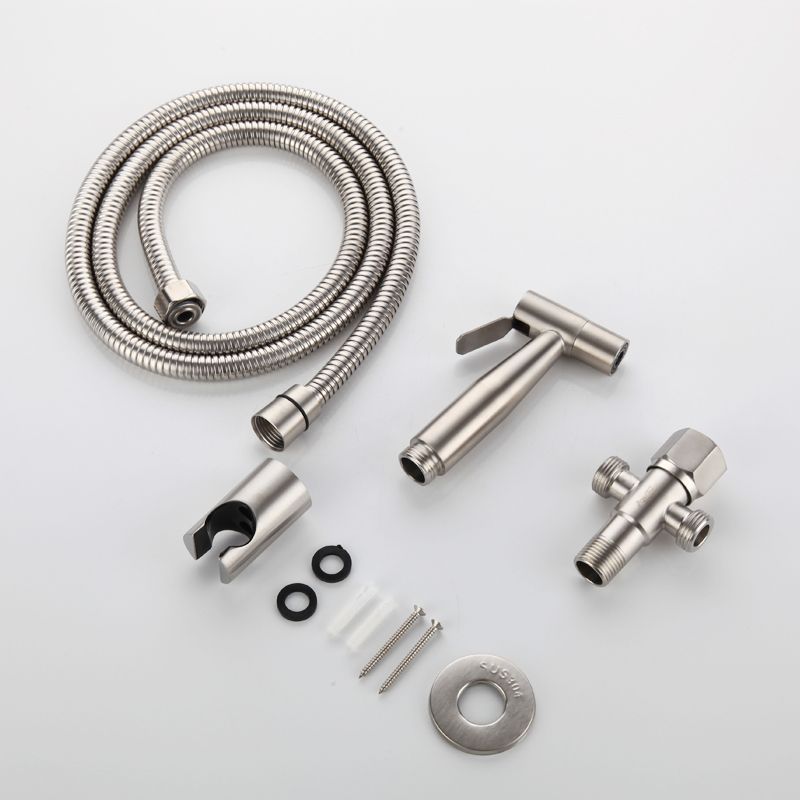 304 stainless steel toilet booster spray gun, bathroom cleaning spray gun, balcony cleaning nozzle, and feminine washbasin set Application Scenario